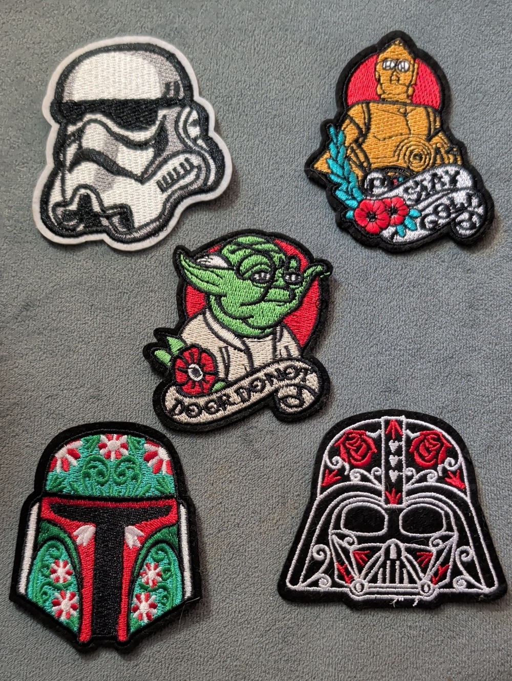 Star Wars Embroidered Patch Set - Colorful Character Collection, Iron On Backing